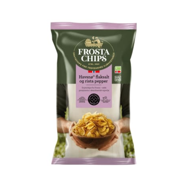 Frosta Chips Sea Snow Flake Salt & Roasted Pepper 150g | Potato Chips | All season, Party, Potato Chips, Potato Snacks, Snacks | Frosta Chips